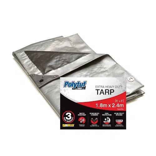 Extra Heavy Duty Silver Black Tarp